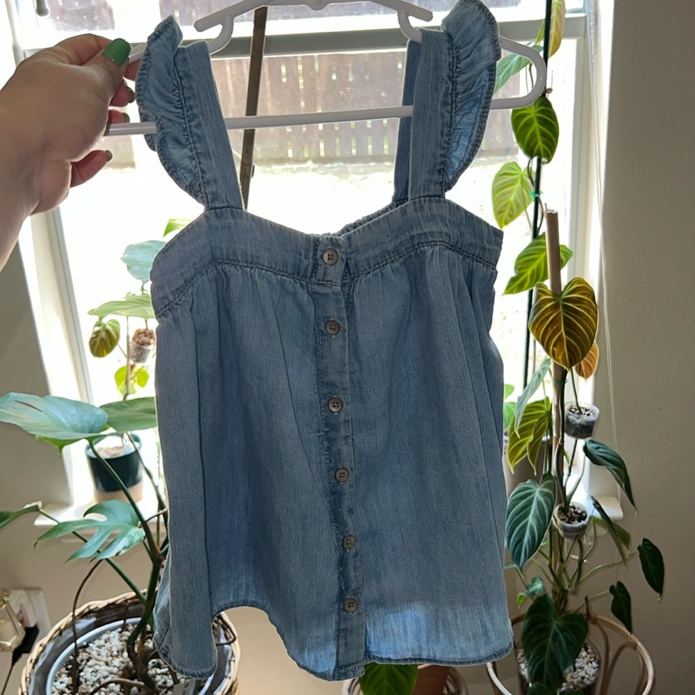 Blue denim shirt